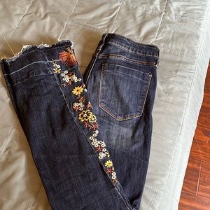 Boot cut jeans floral
